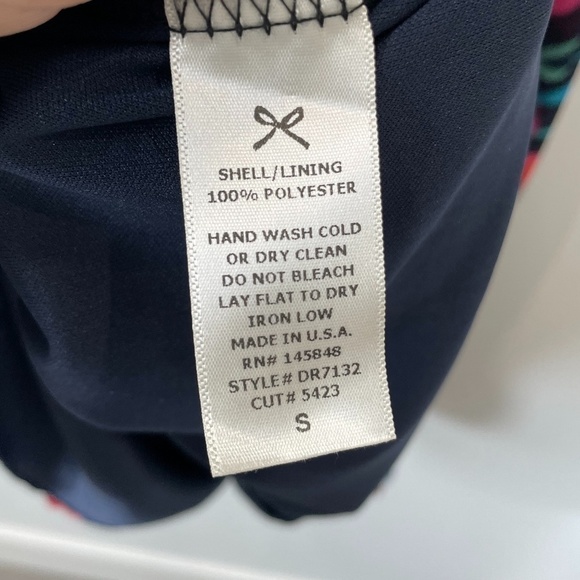 Anthropologie Everly Floral Navy Blue Mini Swing Dress - Picture 5 of 7